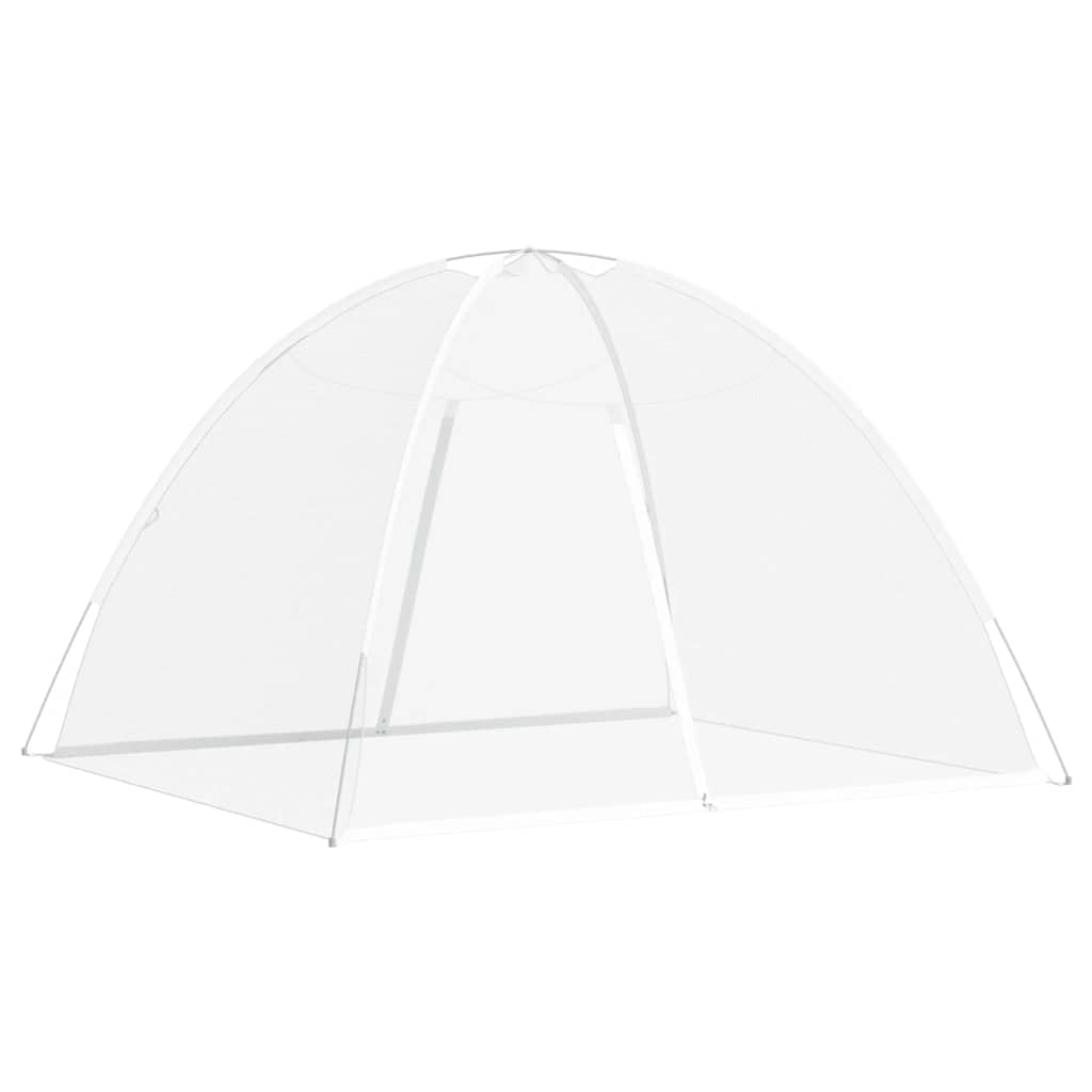 Moustiquaire pour Lit, Moustiquaire Dôme Tente de Lit Pliable avec Portes 220 Maille Blanc 200x180x135cm