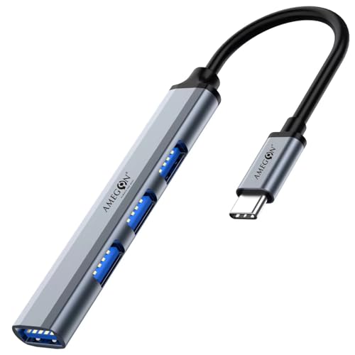 Image of AMUH04C USB-C to 4 in 1 Multifunction Hub USB-C to USB 3.0 + USB 2.0, USB3.0: 5Gbps; USB2.0: 480Mbps, Compatible System: Windows, MacOs, Linux