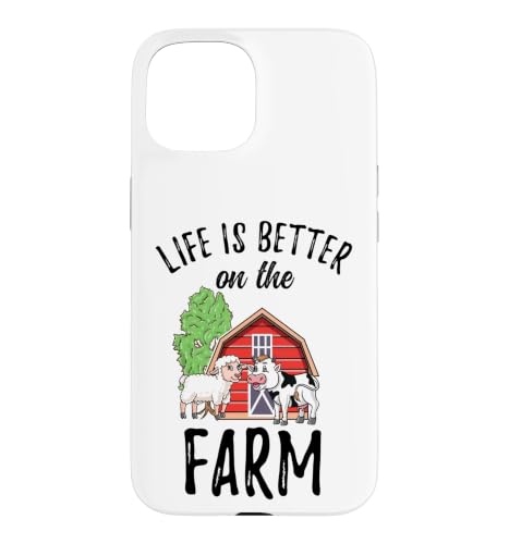 Cute Farm Animals Life is Better On The Farm Case for iPhone 15