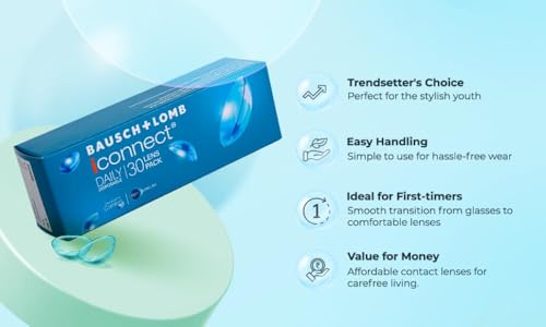 Bausch & Lomb Iconnect Daily Contact Lens - Spherical | Daily Disposable | Hydrogel Material | (-5, Pack of 30) - Image 3 thumbnail