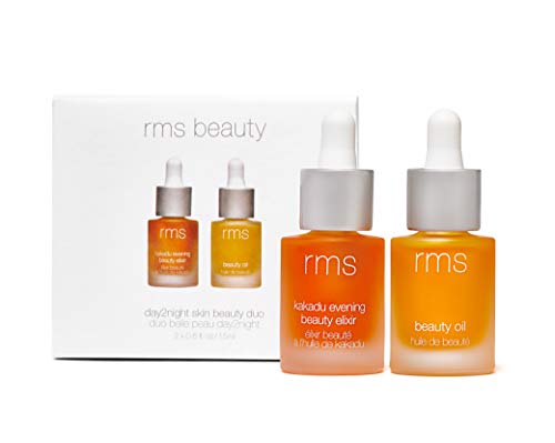 RMS Beauty Day2Night Skin Beauty Duo with Beauty Oil Mini - Protect & Moisturize Skin (0.50 fl oz / 15ml) & Kakadu Evening Beauty Elixir - Help Reduce Appearance of Fine Lines (0.50 fl oz / 15ml)