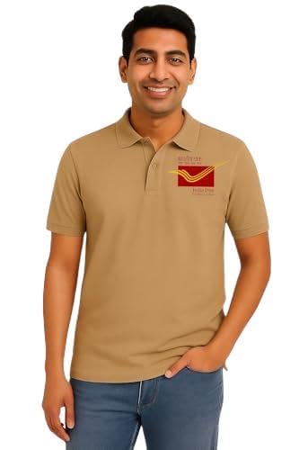 Post Office Logo Printed with Lanyard & Badge Polo Collar Half Sleeve T Shirt for Men and Women Unisex Cotton Blend Workwear Uniform Polo Top-image-35