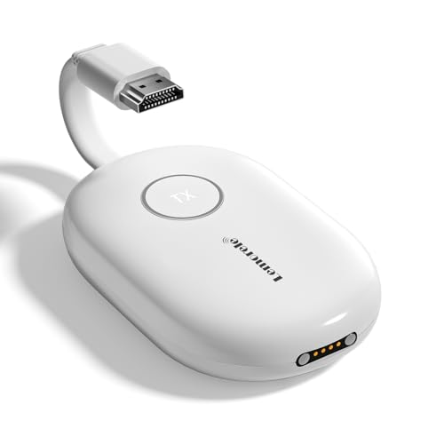 Lemorele Wireless HDMI Transmitter and Receiver (Only Transmitter), 165ft 1080P Full HD, Transmitter with Built-in Battery to Stream Audio and Video from Laptop to HDTV/Projector