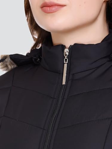 Image of RARE TIMES Women's Stylish Solid Full Sleeves Jacket | Winter Wear Quilted Jacket for Travelling | Regulaer Fit Puffer Jacket For Women