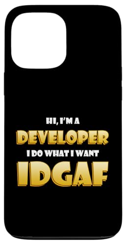 Developer IDGAF Funny Occupational Hacker Costume Coder Dev �X�}�z�P�[�X iPhone 13 Pro Max �p
