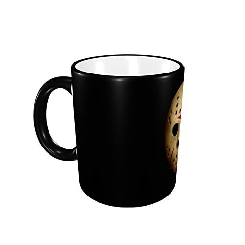 FUCVNPZ Taza de cerámica, taza de café, taza de calavera de terror, fácil de sostener, taza para café, té y cacao