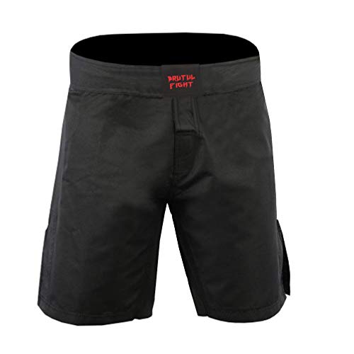 Brutul Fight MMA UFC Training Fight BJJ Grappling Shorts Boxing Martial Arts (X-Large) Black - Thumbnail 2