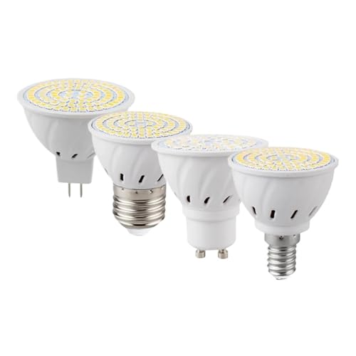 E27 E14 MR16 GU10 LED �d�� 3W 4W 5W 110V 220V �����v�X�|�b�g���C�g 48 60 80 2835(E27,COLD WHITE_110V_4W 60 LEDS)