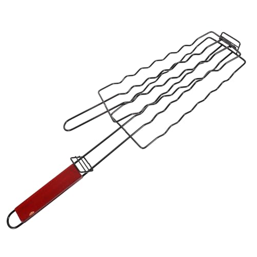 Luxshiny Herramientas para Parrilla al Aire Libre Parrilla de Malla y Cesta para Hot Dogs, Accesorio Resistente para Asados en Camping y Barbacoas Familiares