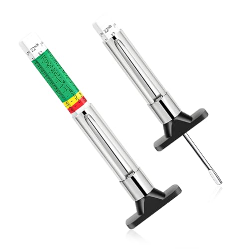 MTRPS 2-Pack Tire Tread Depth Gauge, Color Coded, Universal