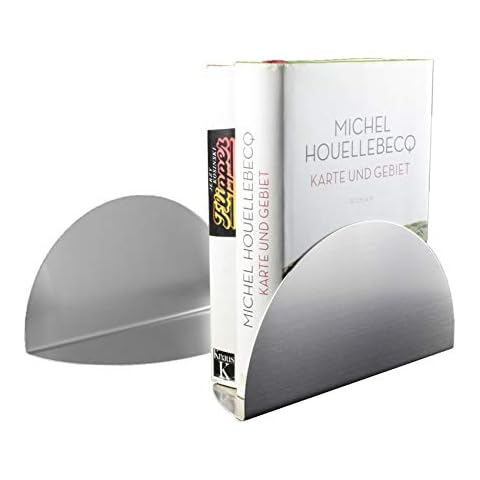Buchstützen aus Edelstahl | BOOKTWINS 2er-Set feinmatt gebürstet Cover