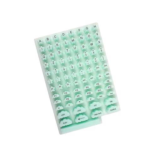 Pegatinas para teclado, fáciles de pegar, láminas decorativas estéticas para teclado, portátil y decoración de ordenador, para mujeres, uñas acrílicas, punta francesa, uñas largas, oficina en casa