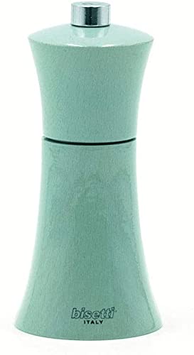 Bisetti Art. Code-77367 Verona Light Blue Lacquered Wood Salt Mill, One Size