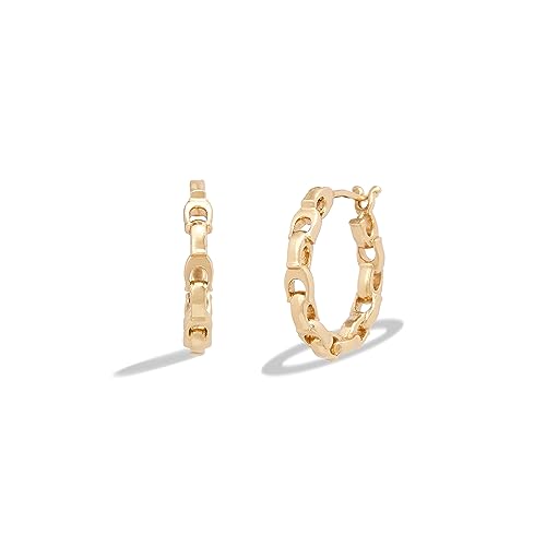 COACH Women's Signature Chain Hoop Earrings