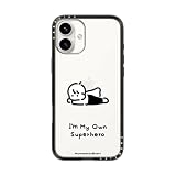 【Amazon.co.jp限定】CASETiFY コンパクト iPhone 16 Plus ケース [薄型軽量/耐衝撃/米軍MIL規格] - The Weakest, Yet the Strongest Being - クリア ブラック