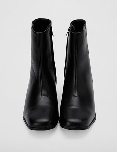 Image of ELLE Women Low Block Heel Mid-Calf Ankle Boots with side Zipper