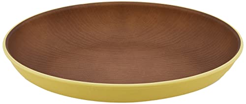 正和 Showa issoecco 木目 樹脂 オーバル プレート イエロー クリーンコート 電子レンジ 食洗器対応 日本製 軽い 割れにくい 食器 アウトドア 4967836