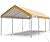 Quictent 10’x20’ Heavy Duty Carport Car Canopy Galvanized Car Boat Shelter with Reinforced Steel Cables-Green