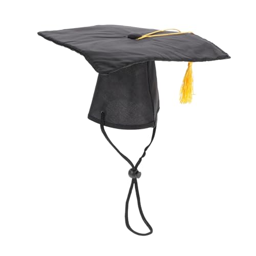 ifundom Custom Black Dog Graduation Cap with Tassels for All Breeds Creative DIY Party Accessory for Pets for Graduation Celebrations