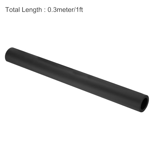 Image of uxcell Foam Tubing for Handle Grip Support,22mm(7 /8 inch) ID 32mm(1 1 /4 inch) OD 0.3 Meter /1ft Length Black