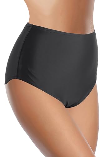 Zmart Women Retro High Waisted Bikini Bottoms - Full Coverage Swim Bathing Suit Tummy Control Swimsuit Bottoms4