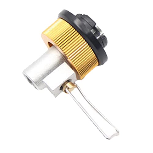 Gas Tank Refill Valve Gas Stove Tanks Gasoline Gas Cans Jet Boil Wok Burner Trailer Camping Kettle Propane Tank Nozzle Camping Accessories Flat Tank Adapter Aluminum Alloy Silver