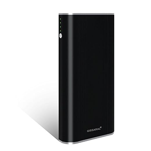 GISSARAL 35000mAh Power Bank External Battery Portable Charger for MacBook Pro MacBook Air Surface Pro3 Pro4 New Surface Pro Book, 4 USB Ports Quick Charge for New MacBook Tablets or Smartphones-Black