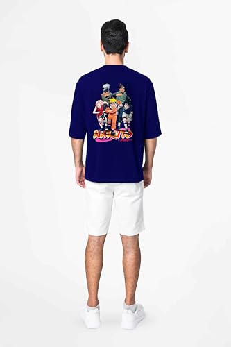 Image of Men's Teddy Oversized Printed Cotton Rich Round Neck Half Sleeves Tshirt