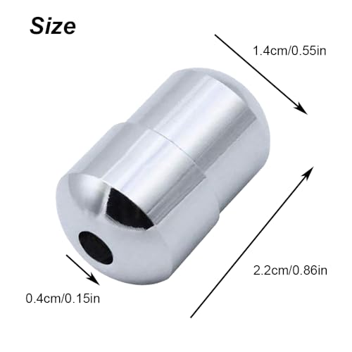 LNJBABAO 4 Pack Pull Cord Joiner Metal Chrome Pull Cord Joiner Cord Connector for Ceiling Light Switches Shower Blinds Fan Pull Cord - Image 4