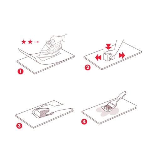 Nordlinger Pro Holzfurnierplatte, vorgeklebt, zum Aufbügeln, Maße: 25 cm x 2,5 ml, echtes FSC-Holz