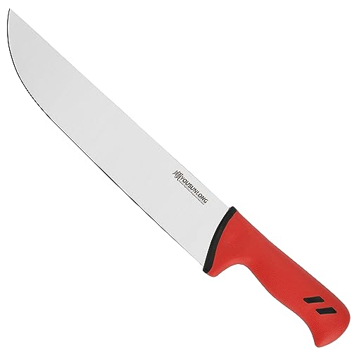 YOUSUNLONG Coltello da macellaio 254mm - Coltello per affettare la carne - Acciaio al molibdeno ad alto tenore di carbonio - Coltello per macelleria - Poignée en santoprène