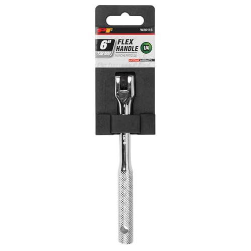 Image of Performance Tool W36118 1 /4-in Drive Flex Handle Home Improvement Hand Tool, Silver, 6-Inches