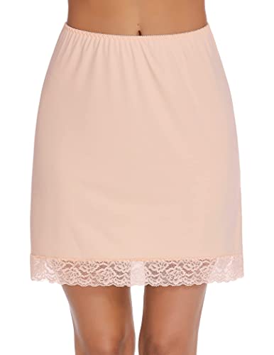 Image of Avidlove Half Slips for Women Underskirt Short Lace Trim Above Knee Half Slip