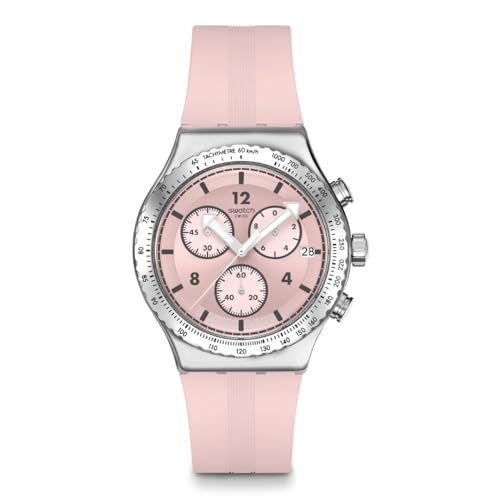Swatch Nuevo Irony Chrono YVS53 - Reloj de pulsera, rosa, Correa