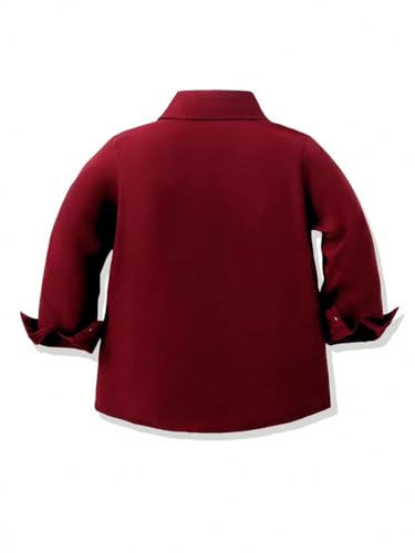 Image of Shirt for Kids | Long Sleeve Club Collar Shirts | Formal and Casual Wear | Stylish Solid Shirt for Boys and Girls | Regular Fit Buttoned and Chest Pocket
