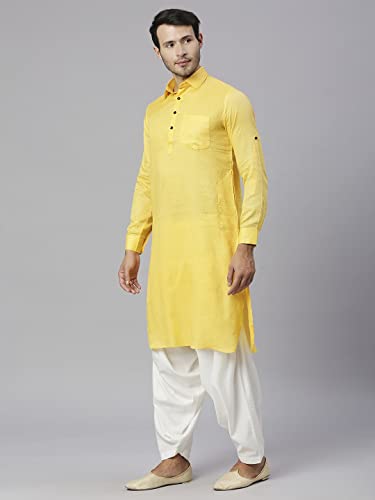Image of Rajubhai Hargovindas Men's Festive Cotton Pathani Kurta