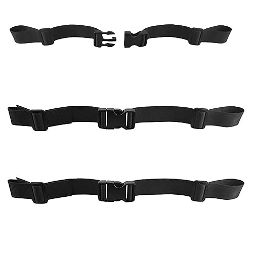 PSOWQ 2 Piezas Correas para Mochila de 25 a 70 cm, Correa de Mochila de liberación rápida, Correa de Mochila, Correa Negra para Trotar, Senderismo, Correa Multiusos para Viajes,Mochila Escolar