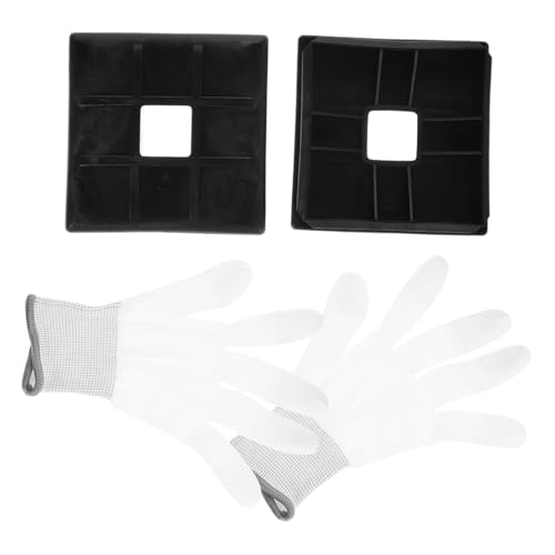 Cabilock 4 Pack Rv Bumper End Caps Trailer Bumper Plug End Covers for Sewer Hose Camper Accessory Set Gloves Plastic Material Easy Install Sturdy Protection