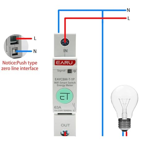 Medidor de consumo eléctrico 1P 32A con protección de voltaje 4