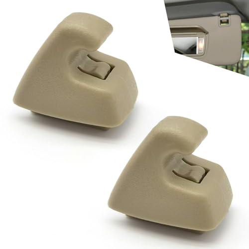 Sephile 2 Pack Car Sun Visor Support Clips, Inner Visor Retention Clip Hooks, Replacement Part Number OEM #95994975 15882854, Compatible with Buick Chevrolet, Cruze (Beige)