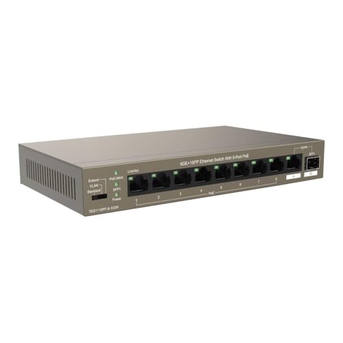 Image of Tenda TEG1110PF-8-120W Gigabit PoE Switch 10 Ports, 8 PoE+ Ports