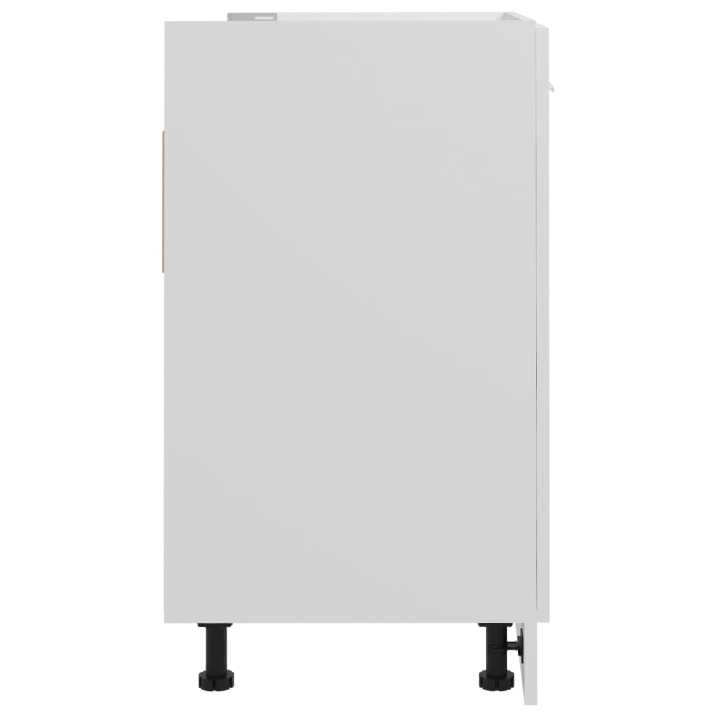 Myheimly Küchenschrank,Unterschrank Küche, Küchenmöbel, Küchenzeile,Standschrank Küche,Wandschränke,Aufbewahrungsschrank Spülenunterschrank Weiß 80x46x81,5 cm Holzwerkstoff