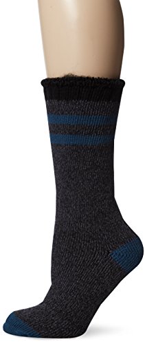 Muk Luks Women's 1-Pair Heat Retainer Thermal Socks, charcoal, OSFM