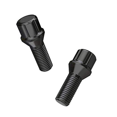 20Pcs Locking Spline Black 12X1.5 Lug Bolts With Socket Key (26Mm Oem Shank Length, Cone Seat) Compatible With Golf Passat Jetta Mercedes C230 C240 C280 C320 Cl500 Clk320 Clk430 Clk500 Slk230 Slk320 #TOP7