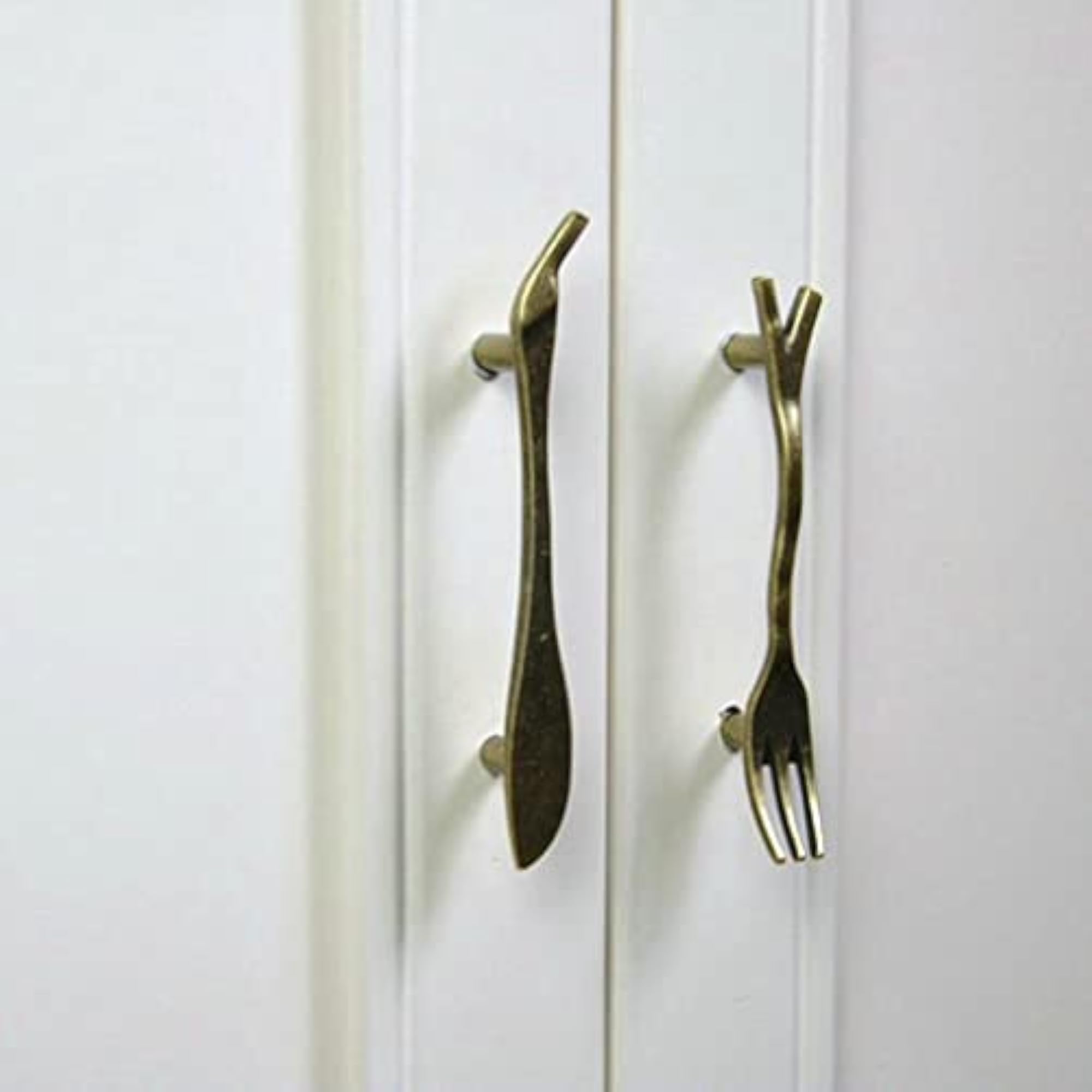 Antique Bronze Creative Fork Design Cabinet Pull Handle
