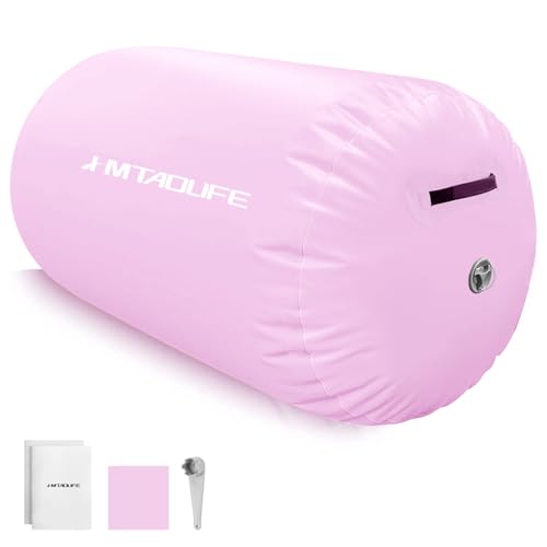 Gymnastics Air Roller Air Barrel, Inflable para Entrenamiento de Yoga y Gimnasia Color Rosa miniatura 1