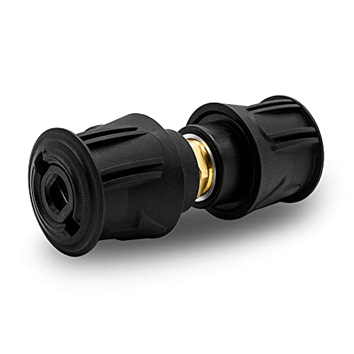 DERASL Accesorios para limpiadoras de alta presión: conector rápido de doble cabezal de alta presión Karcher, adaptador de conexión de manguera 2 bolsas