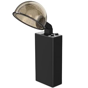 TASALON Hooded Hair Dryer, Hair Dryer Bonnet with air Filter, 1000W Hair Dryer Stand for Salons, 60 Minute Timer and Setting Temperature Control, 15” Hair Dryer Hood and Adjustable Hood Arm – Black