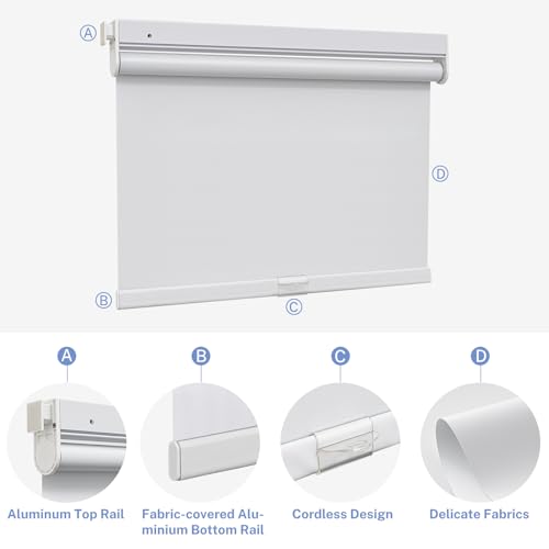 Store occultant isolant thermique aucun perçage de 98 x 200 cm