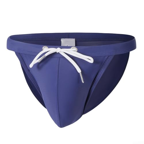 Bañador transpirable para hombre, traje de baño elástico para playa, disponible en varias tallas (XL azul oscuro)
